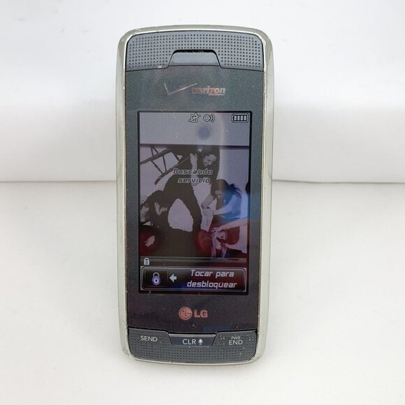 LG Voyager VX10000S Verizon Silver/Gray Dual Screen Flip Keyboard Phone - Picture 2 of 7